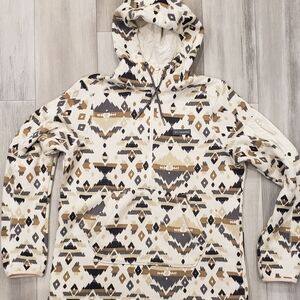 Columbia Cream and Brown Patterned Pullover